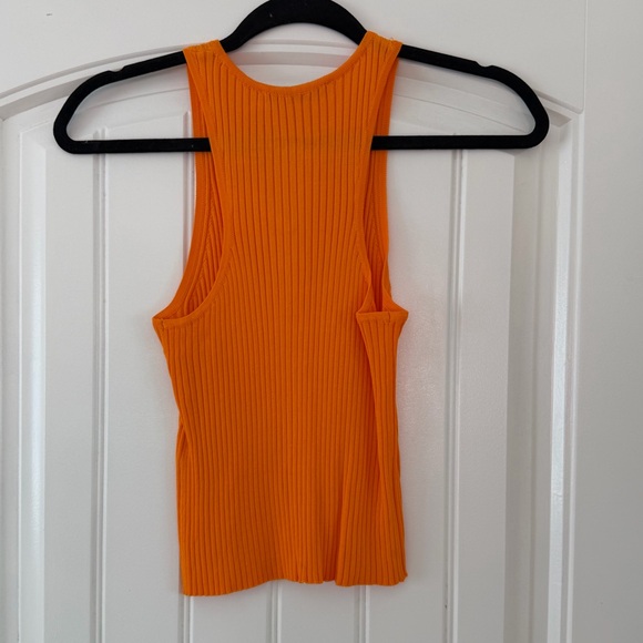 ZARA Buttoned Orange Knit Top - Picture 3 of 4